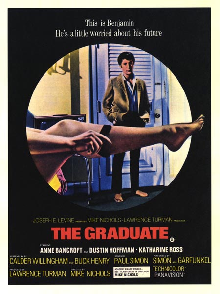 THE GRADUATE... directed by MIKE NICHOLS with DUSTIN HOFFMAN, ANNE BANCROFT